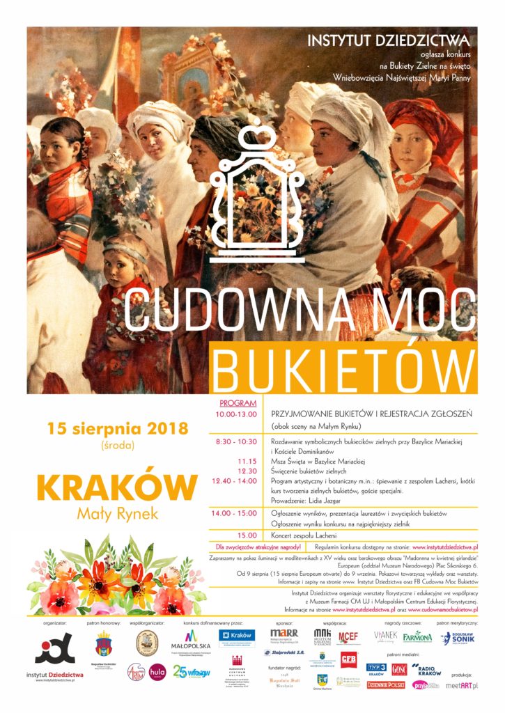 Cudowna Moc Bukietów 2018 - program konkursu w Krakowie - plakat