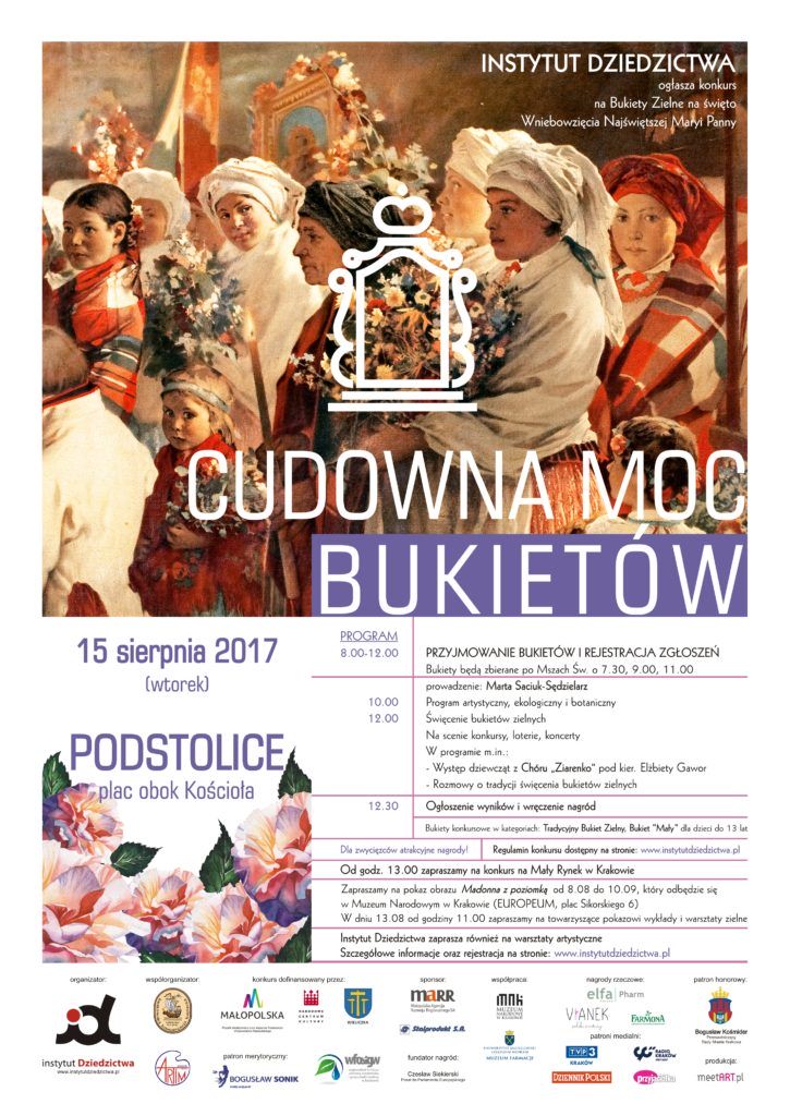 Cudowna Moc Bukietów 2017 - program konkursu w Podstolicach - plakat