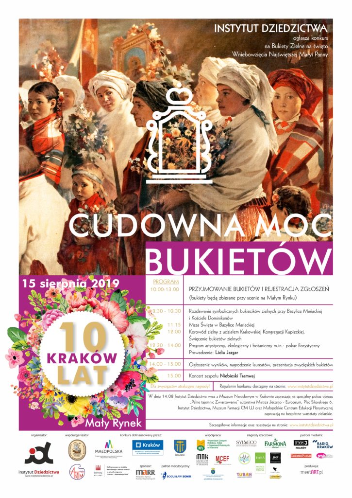 Cudowna Moc Bukietów 2019 - program konkursu w Krakowie - plakat
