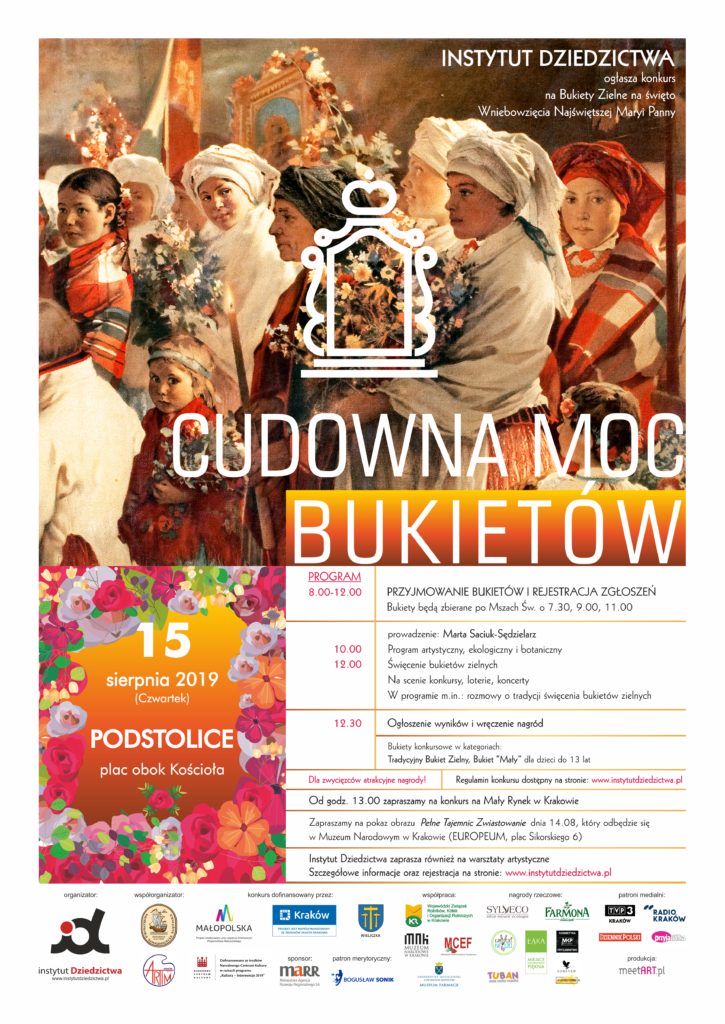 Cudowna Moc Bukietów 2019 - program konkursu w Podstolicach - plakat