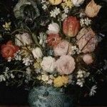 Obraz Jana Brueghela Starszego "Kwiaty w niebieskim wazonie".