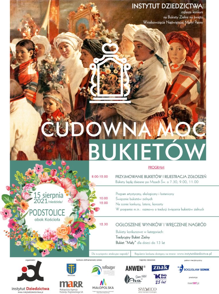 Cudowna Moc Bukietów 2021 - program konkursu w Podstolicach - plakat