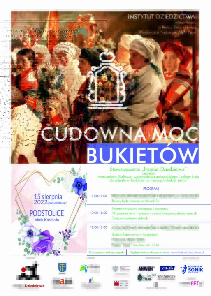 Cudowna Moc Bukietów 2022 - program konkursu w Podstolicach - plakat